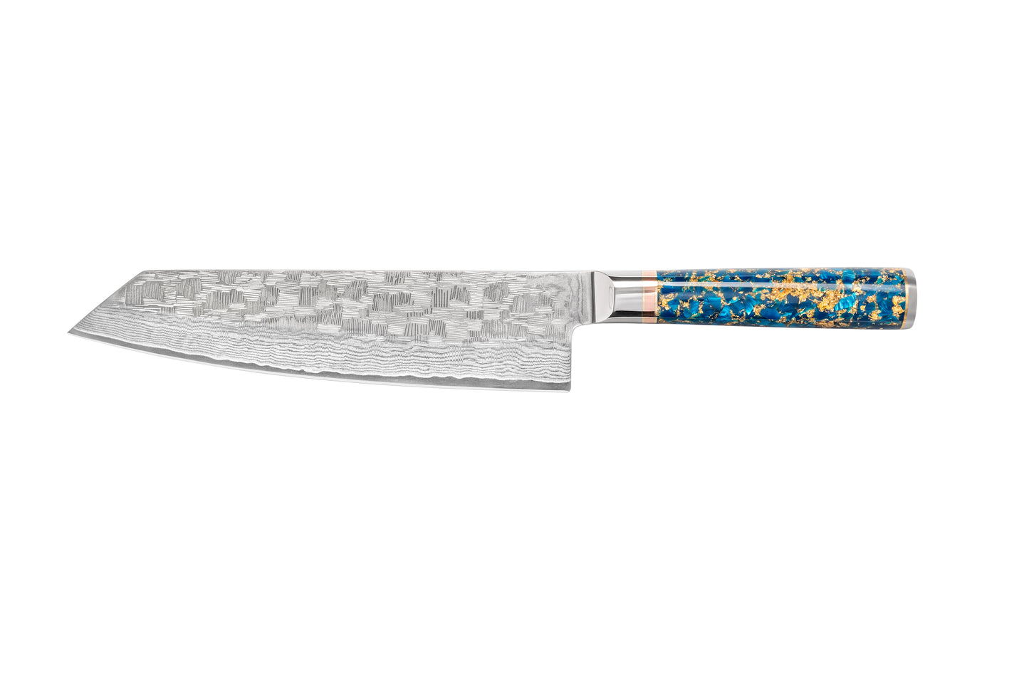 NAVY STORM Damascus VG10 Steel, 67 Layers Blade Resin with Gold Foil Handle Chef Knife Knife Set
