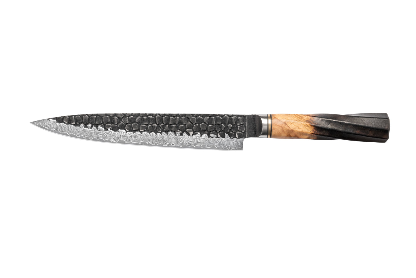 REVO Series Damascus VG10 67 Layers Steel Half Carbonization Olive Wood Handle Chef Knife Knife Set