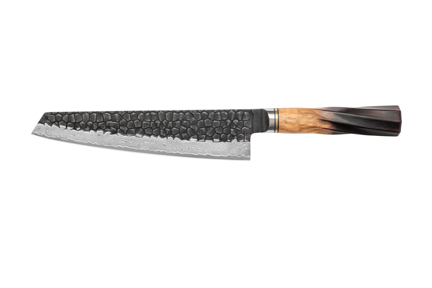REVO Series Damascus VG10 67 Layers Steel Half Carbonization Olive Wood Handle Chef Knife Knife Set