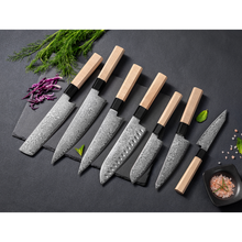 JADE BAY Series Damascus VG10 67 Layers Steel Birch Wood Handle Chef Knife Knife Set