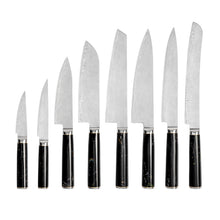 NOVA Series Imported Japanese Damascus AUS10 3 Layers Steel Black Resin with Colors Handle Chef Knife Knife Set