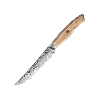 OEM SK-MK Series Olive Wood Handle Damascus VG10 Steel 5''Steak Knife Set