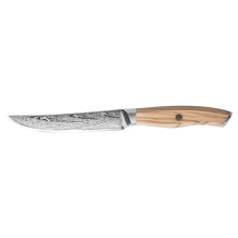 OEM SK-MK Series Olive Wood Handle Damascus VG10 Steel 5''Steak Knife Set